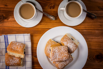Buns with plum jam