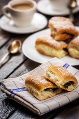 Buns with plum jam