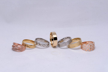 rose, white and yellow gold