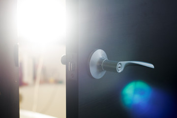 open door and light