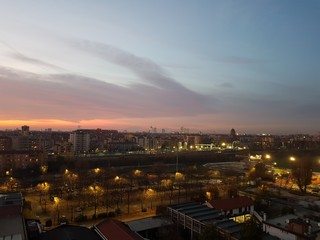 Obraz premium Milano city view after sunset 
