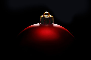 close up christmas ball against the black background - Powered by Adobe