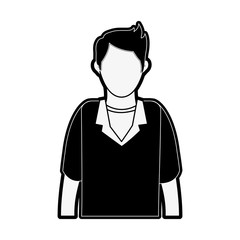 Man faceless cartoon