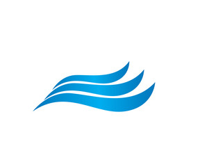 stream line wave ocean logo