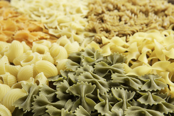 Close of uncooked macaroni