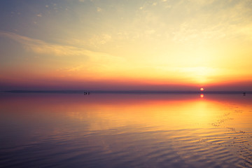 Naklejka na ściany i meble sunset and photo shoot in salt lake