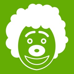 Clown head icon green