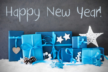 Christmas Gifts, Snow, Text Happy New Year