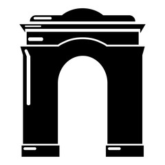 Archway big icon, simple black style