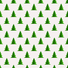 Obraz premium Christmas seamless pattern with geometrical fir-trees.