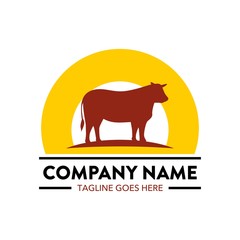 beef steak logo. unique. vector. editable