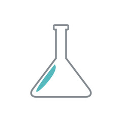 chemistry flask tool icon vector illustration graphic design