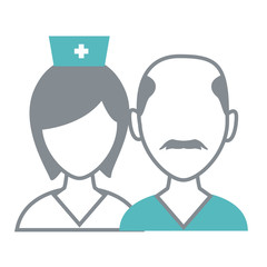 Medical teamwork avatar icon vector illustration graphic design
