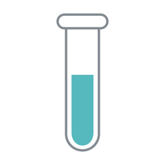 Test tube medical flask icon vector illustration graphic design