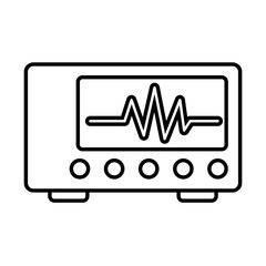 Heartbeat medical machine icon vector illustration graphic design