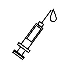 Medical syringe symbol