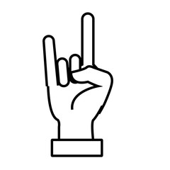 Rock and roll hand symbol