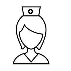 Nurse avatar profile icon vector illustration graphic design