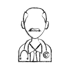 Doctor avatar profile icon vector illustration graphic design