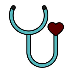 Stethoscope medical tool icon vector illustration graphic design