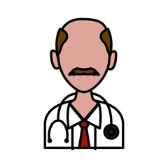 Doctor avatar profile icon vector illustration graphic design