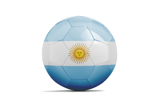 Soccer Ball With Team Flag, Russia 2018. Argentina