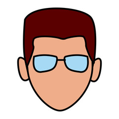 Obraz na płótnie Canvas Man with sunglasses icon vector illustration graphic design