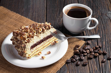 Coffee and cream cake