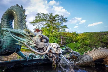 Foto op Aluminium Traditional japanese dragon fountain, Nikko, Japan © daboost