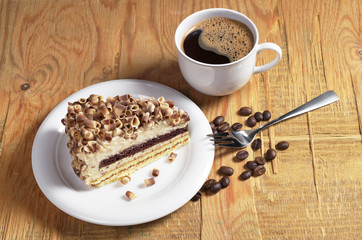 Coffee and cream cake