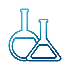 Flask chemistry tools icon vector illustration graphic design