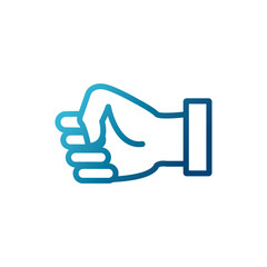 Clenched hand symbol icon vector illustration graphic design