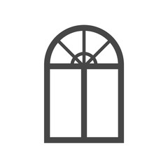 Window icon, Window icon over white background