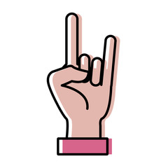 Rock and roll hand symbol icon vector illustration graphic design