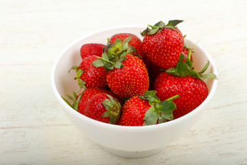 Strawberry in the bowl