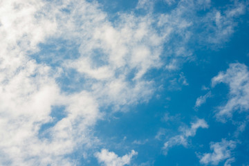 the bright blue sky at dawn