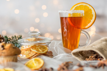 Cup of tea on veil