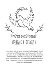 Fototapeta na wymiar International Peace Day Vector Illustration Poster