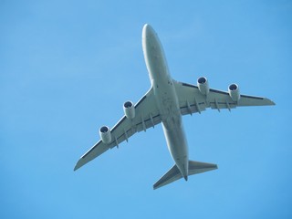 Flying planes in the sky Business Concept, Travel, Transportation