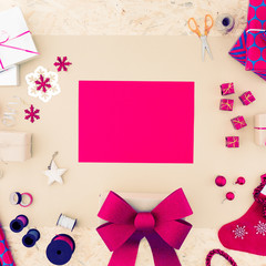 Pink christmas paper