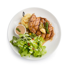 Black pepper pork steak, Roasted pork steak
