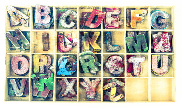 old wooden  letters Backround image