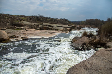 The river between the rocks