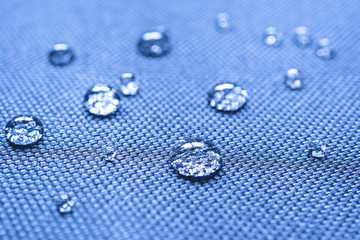 Waterproof coating background with water drops