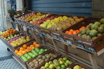 Mercado de frutas de temporada