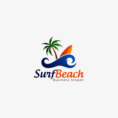 Beach Surf Logo Template