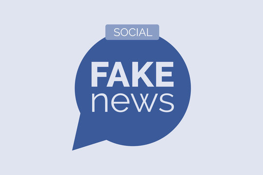 Fake news speech bubble isolated on light blue background vector illustration vector