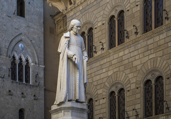 close up view of Sallustio Bandini Statue