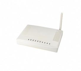 ADSL Modem Isolated On White Background
