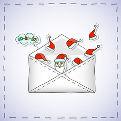 Envelope With Christmas stickers